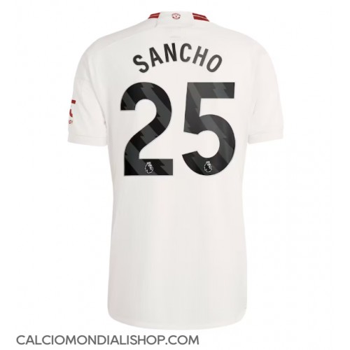 Maglie da calcio Manchester United Jadon Sancho #25 Terza Maglia 2023-24 Manica Corta